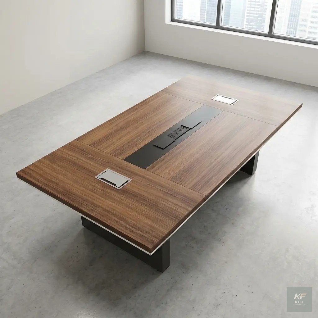 Latio 2.4M Modern Boardroom Wooden Table