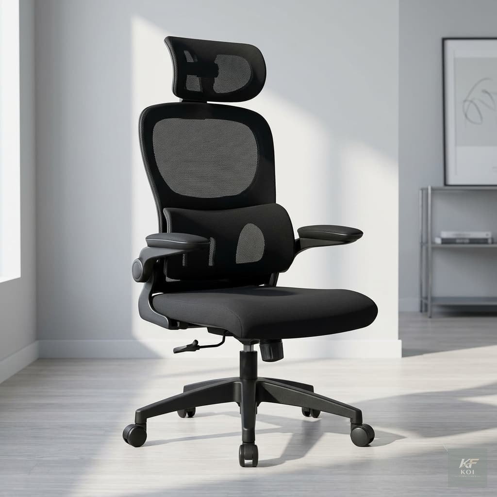 Orthopedic Office Chair With Flip Armrests