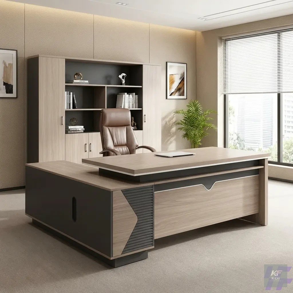 1.8-meter L-shaped executive desk, 1.8M L-shaped executive desk, L-shaped executive desk, executive office desk, executive workstation, corner office desk, L-shaped office table, executive computer de