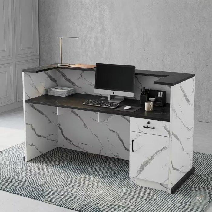 1.8M Front Desk Reception Counter, 1.8M reception counter, front desk reception counter, reception desk, modern reception desk, office reception counter, front office desk, receptionist desk, receptio