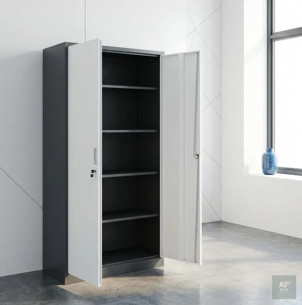 2-Door Metallic Office Cabinet, 2-door metal office cabinet, metallic office cabinet, metal office storage cabinet, steel office cabinet, office storage cabinet, lockable office cabinet, office filing