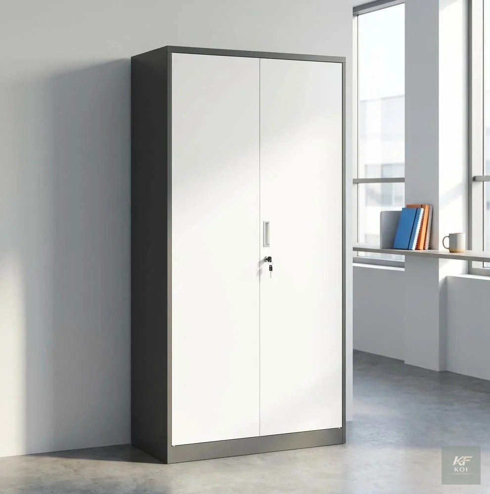 2-Door Metallic Office Cabinet, 2-door metal office cabinet, metallic office cabinet, metal office storage cabinet, steel office cabinet, office storage cabinet, lockable office cabinet, office filing