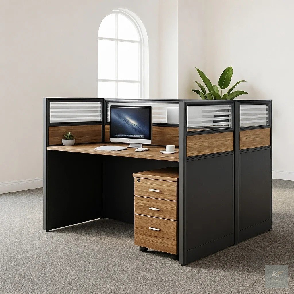 2-way modular office workstation, 2 person office workstation, two-way office workstation, modular office workstation, 2-seater office workstation, shared office workstation, office workstation desk,