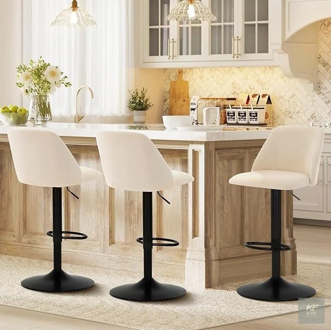 Bayside Highland Gas-Lift Adjustable Stool, Bayside Highland stool, gas-lift adjustable stool, adjustable bar stool, gas lift bar stool, height adjustable stool, swivel bar stool, ergonomic bar stool,