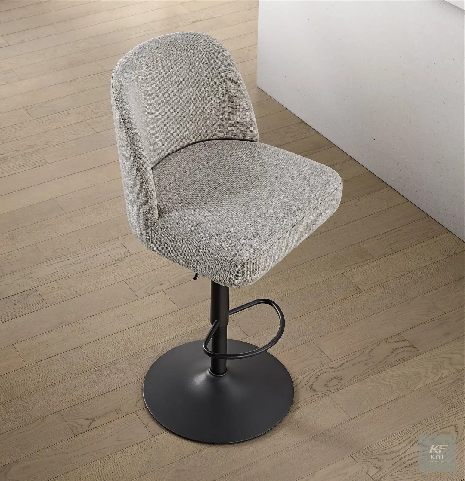 Bayside Highland Gas-Lift Adjustable Stool, Bayside Highland stool, gas-lift adjustable stool, adjustable bar stool, gas lift bar stool, height adjustable stool, swivel bar stool, ergonomic bar stool,