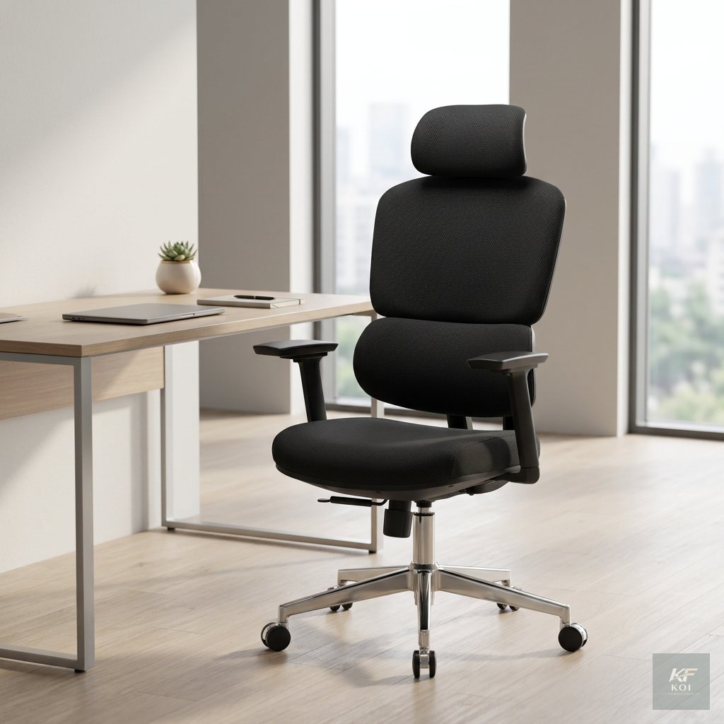 Black Fabric Orthopedic Office Chair, black orthopedic office chair, orthopedic office chair, black fabric office chair, ergonomic office chair, ergonomic fabric office chair, orthopedic ergonomic cha
