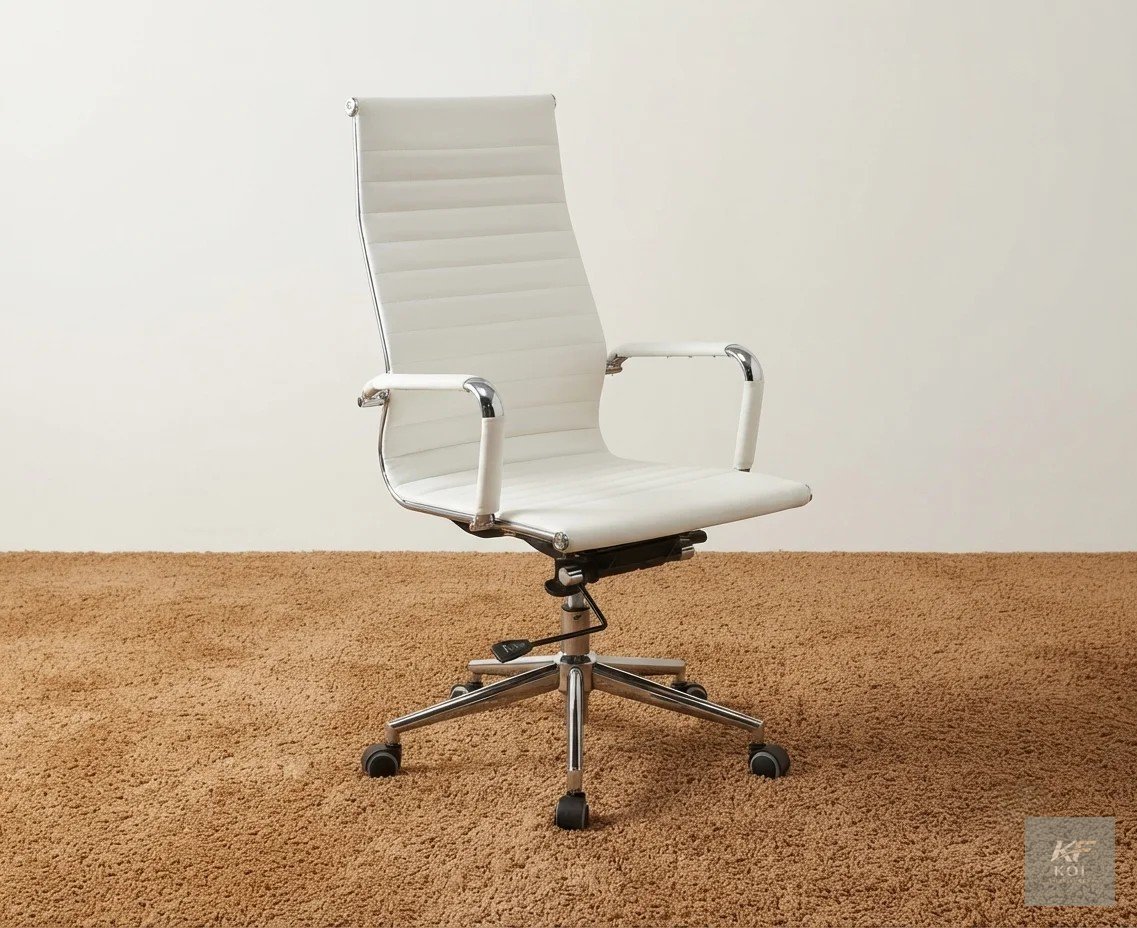 CECIL White Modern Office Chair, CECIL office chair, white modern office chair, white office chair, modern office chair, ergonomic office chair, executive office chair, office desk chair, ergonomic de