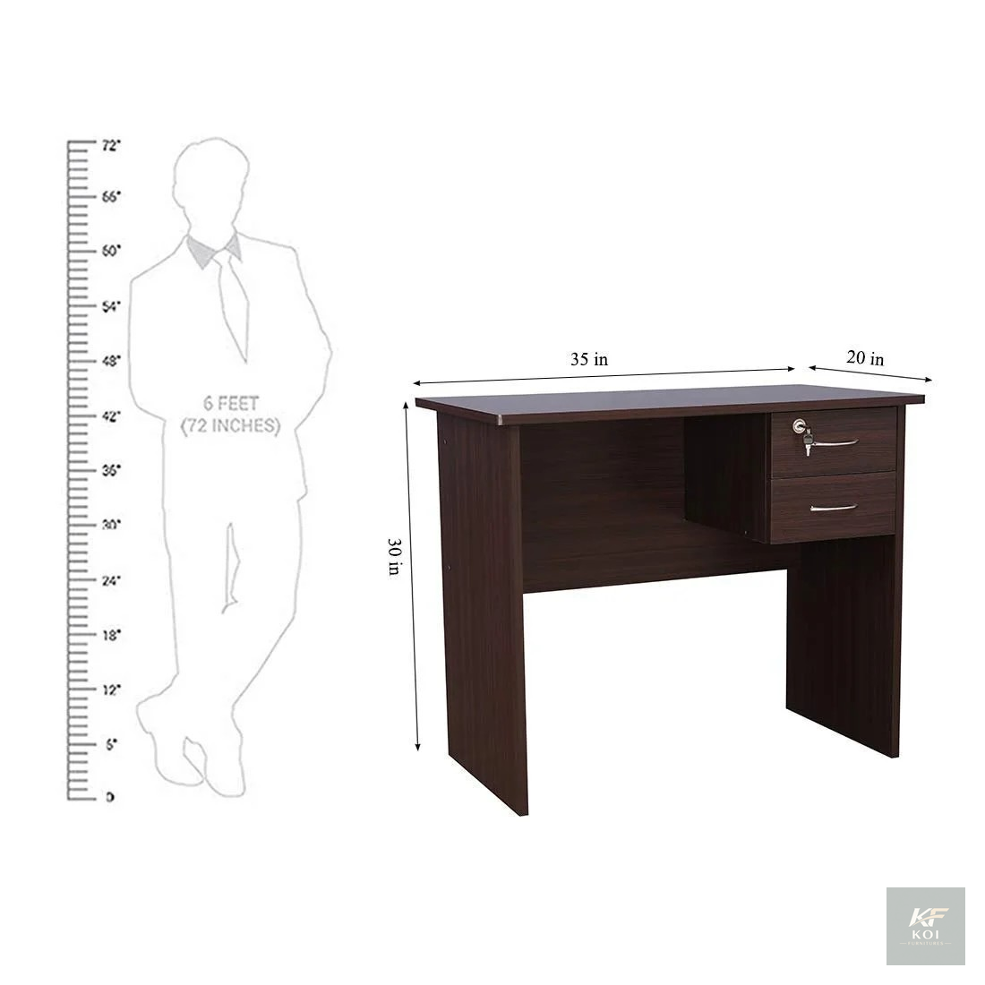 Dark Brown Dew Study Table, Dew Study Table, dark brown study table, wooden study desk, study desk, home office study desk, office study table, computer desk, writing desk, student study table, wooden