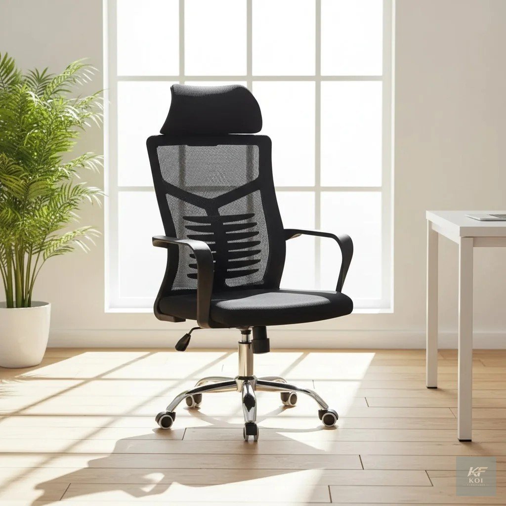 Ergonomic Mesh Office Chair With Headrest, ergonomic mesh office chair, mesh office chair with headrest, office chair with headrest, ergonomic office chair, breathable mesh office chair, high-back mes
