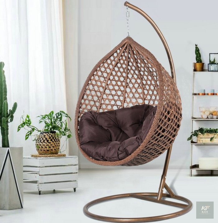 Modern Rattan Hammock Swing Chair, rattan hammock swing chair, modern swing chair, hanging egg chair, hanging chair, rattan swing chair, indoor swing chair, outdoor swing chair, patio swing chair, gar