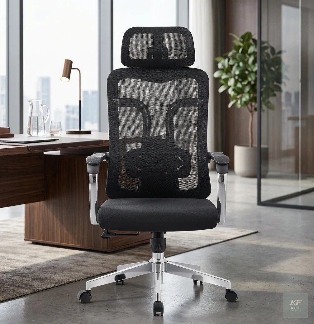 KF1P2 Black Ergonomic Office Chair, KF1P2 ergonomic office chair, KF1P2 office chair, black ergonomic office chair, ergonomic office chair, black office chair, executive office chair, task office chai