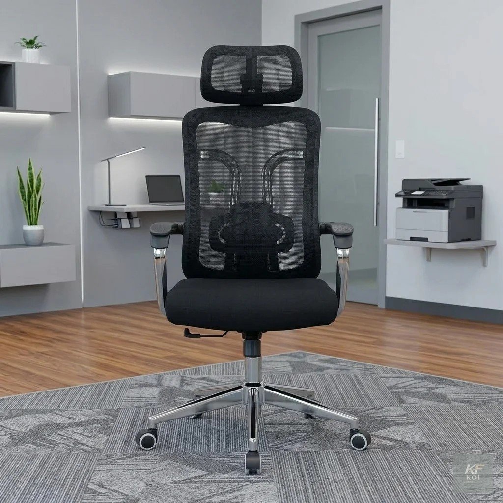 KF1P2 Black Ergonomic Office Chair, KF1P2 ergonomic office chair, KF1P2 office chair, black ergonomic office chair, ergonomic office chair, black office chair, executive office chair, task office chai