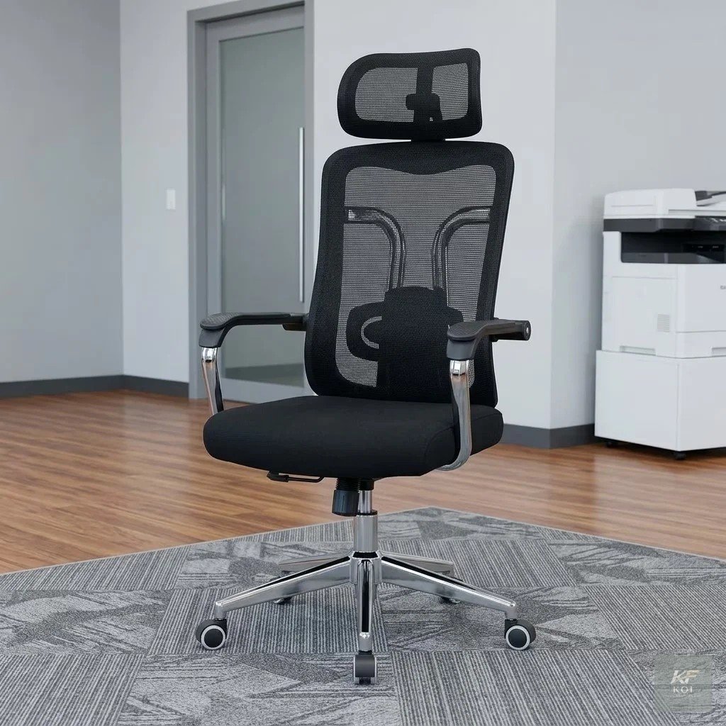 KF1P2 Black Ergonomic Office Chair, KF1P2 ergonomic office chair, KF1P2 office chair, black ergonomic office chair, ergonomic office chair, black office chair, executive office chair, task office chai