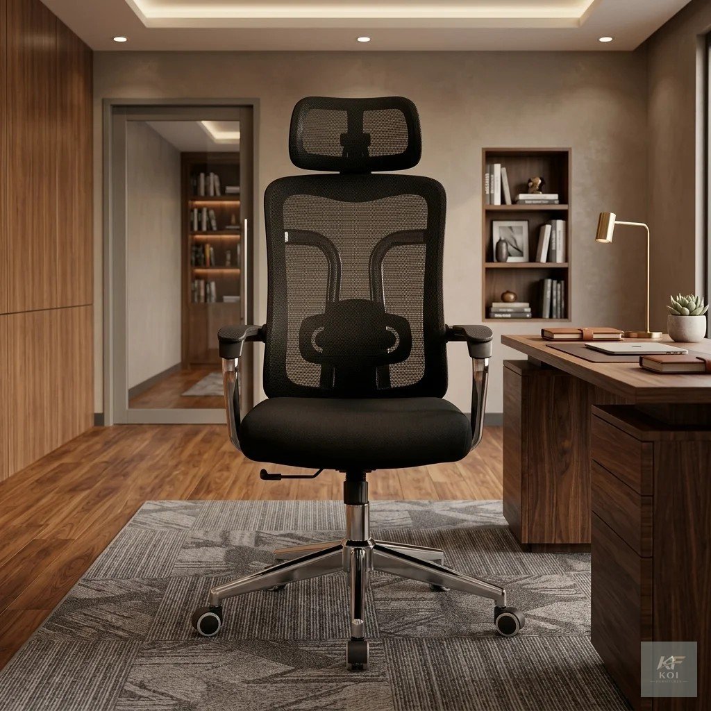 KF1P2 Black Ergonomic Office Chair, KF1P2 ergonomic office chair, KF1P2 office chair, black ergonomic office chair, ergonomic office chair, black office chair, executive office chair, task office chai