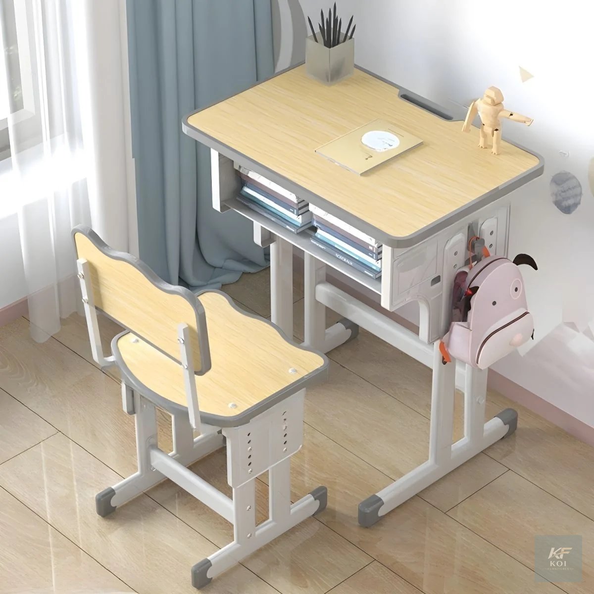 KF1 Glory Adjustable Kids Desk and Chair Set, KF1 Glory kids desk, adjustable kids desk and chair set, kids study desk and chair, ergonomic kids desk, children's study table, kids study chair, adjusta
