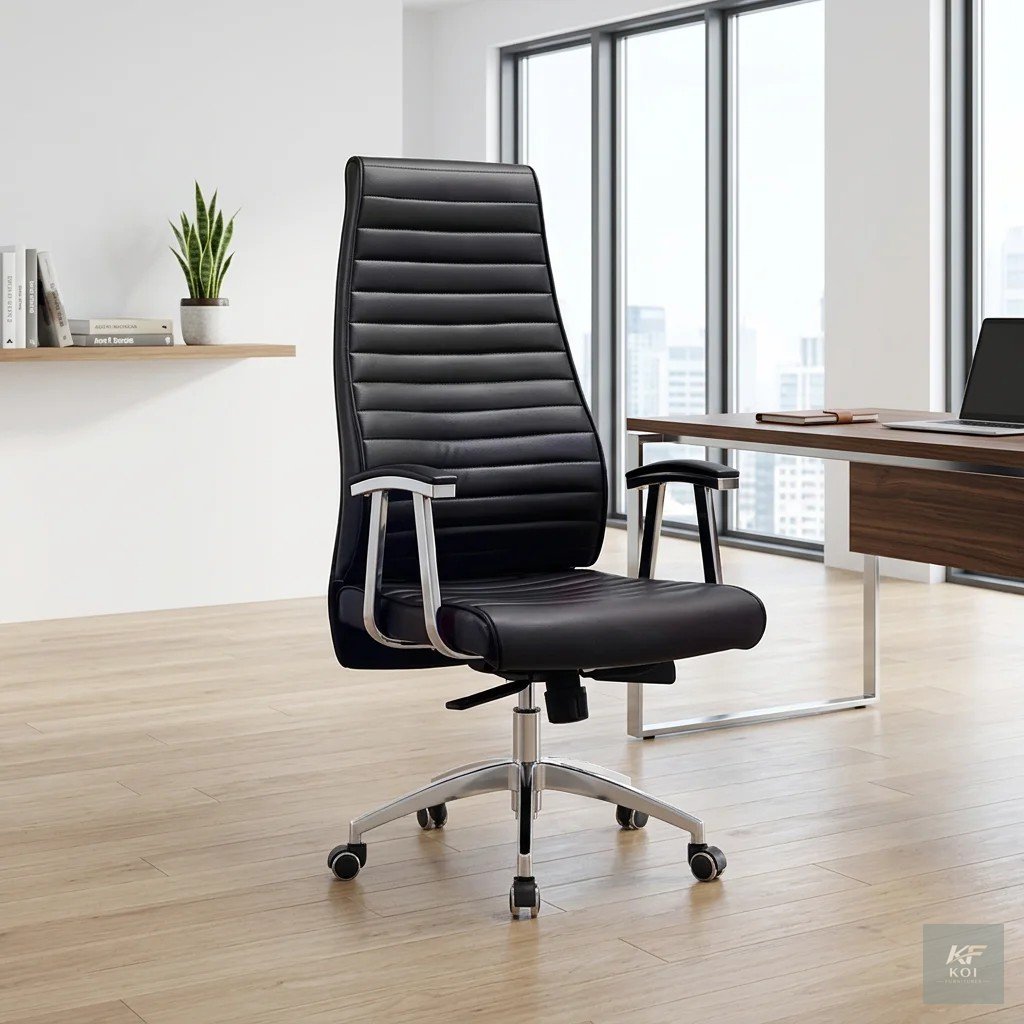 Leather Boss Executive Office Chair, boss executive office chair, leather executive office chair, executive office chair, luxury office chair, premium leather office chair, high-back executive chair,