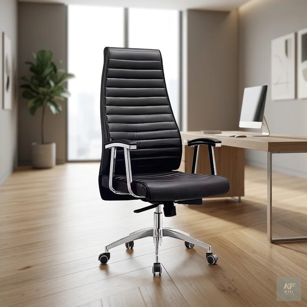 Leather Boss Executive Office Chair, boss executive office chair, leather executive office chair, executive office chair, luxury office chair, premium leather office chair, high-back executive chair,