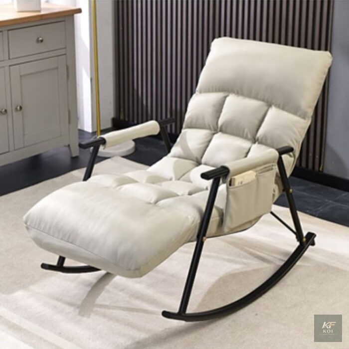 Luxury Reclining Metal Framed Rocking Chair, luxury reclining rocking chair, metal framed rocking chair, reclining rocking chair, modern rocking chair, ergonomic rocking chair, lounge rocking chair, i