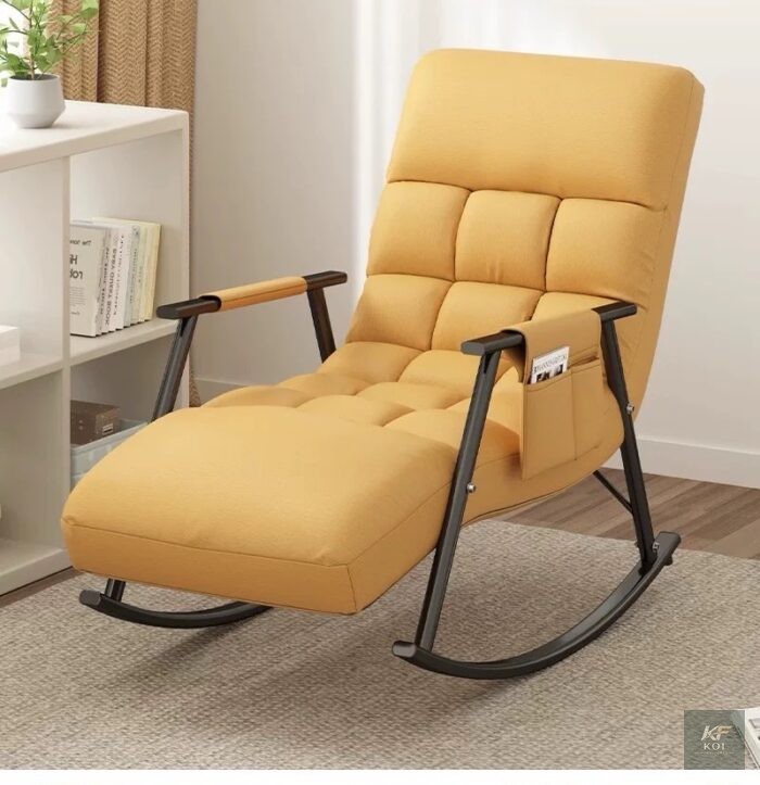 Luxury Reclining Metal Framed Rocking Chair, luxury reclining rocking chair, metal framed rocking chair, reclining rocking chair, modern rocking chair, ergonomic rocking chair, lounge rocking chair, i