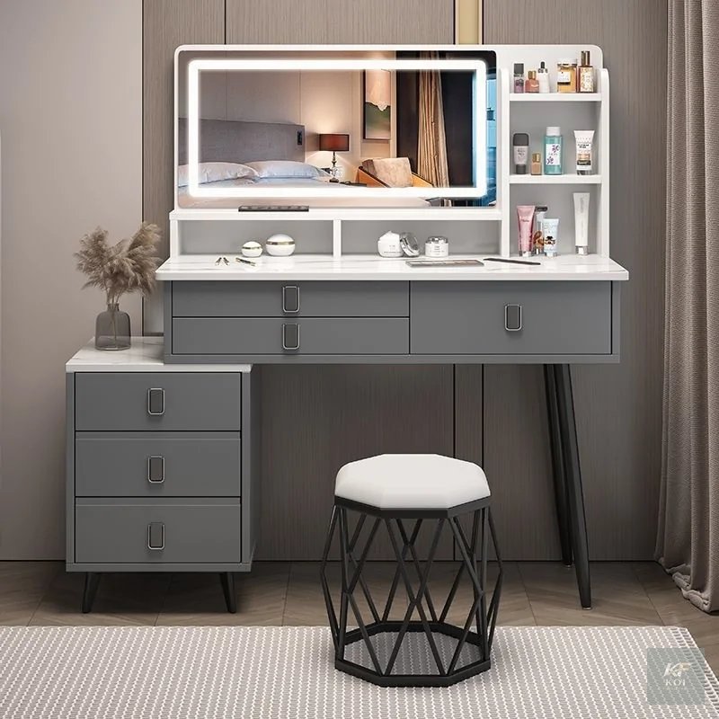 Margret Modern Vanity Dressing Table, Margret vanity dressing table, modern vanity dressing table, dressing table with mirror, makeup vanity table, vanity table with drawers, bedroom dressing table, c