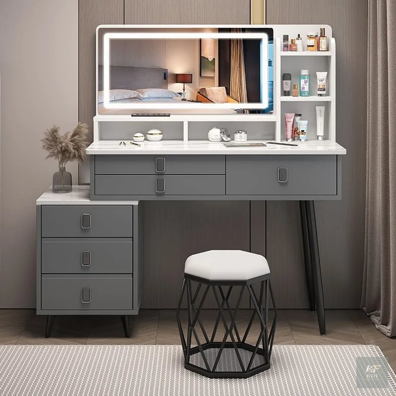 Margret Modern Vanity Dressing Table, Margret vanity dressing table, modern vanity dressing table, dressing table with mirror, makeup vanity table, vanity table with drawers, bedroom dressing table, c