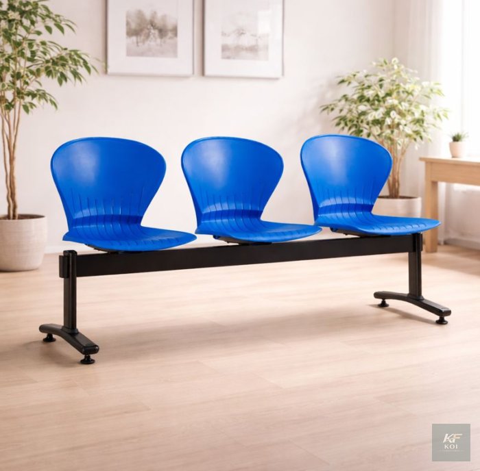 Modern 3-Seater Plastic Waiting Bench, 3 seater plastic waiting bench, modern waiting bench, plastic waiting bench, 3 seater waiting chair, waiting room bench, office waiting bench, reception waiting