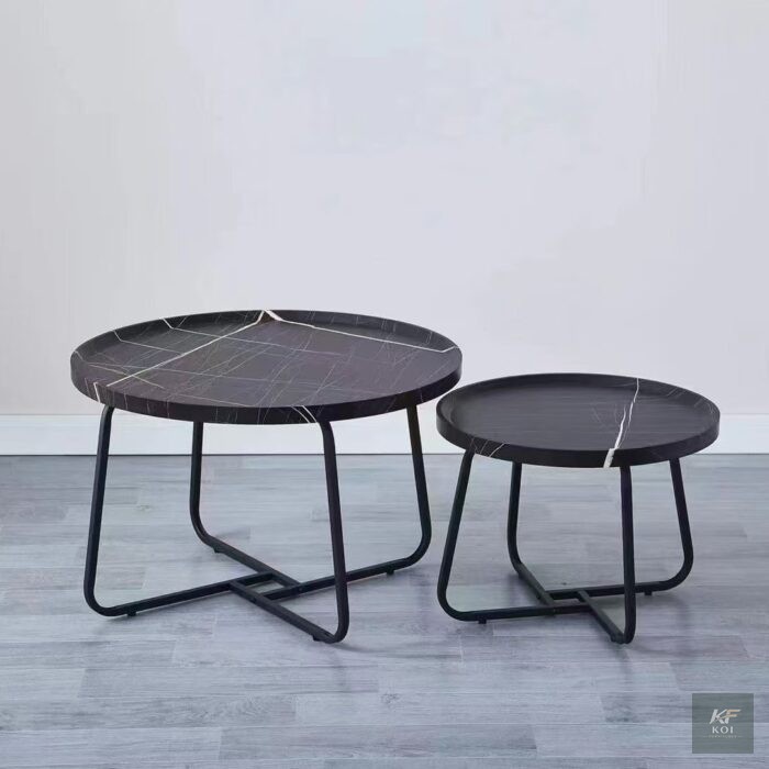 Modern Round Coffee Table Set of 2, round coffee table set, coffee table set of 2, nesting coffee table, modern coffee table set, round nesting tables, living room coffee table, center table set, mode