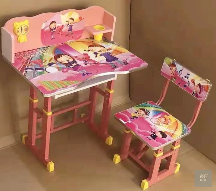 Pink Adjustable Kids Study Table & Chair, pink kids study table and chair, adjustable kids study desk, kids study table and chair set, ergonomic kids desk and chair, children's study table, kids study