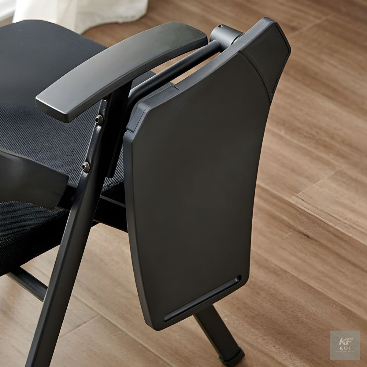 Students Foldable Training Office Seat, foldable training chair, student training chair, training room chair, foldable office seat, training chair with writing pad, lecture chair, classroom chair, sem