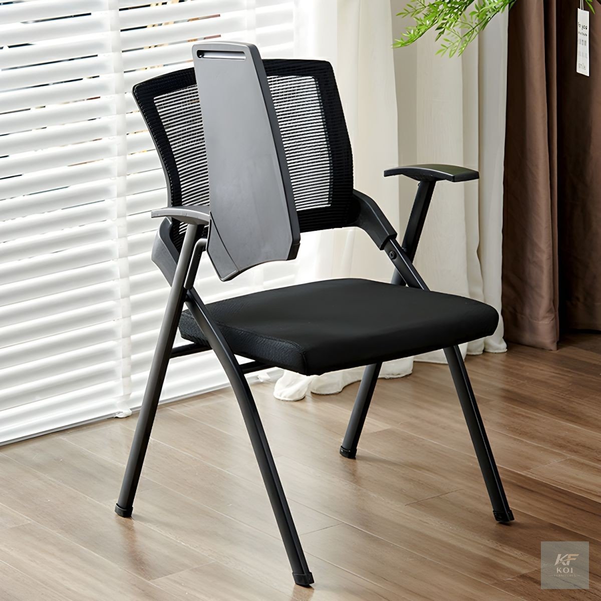 Students Foldable Training Office Seat, foldable training chair, student training chair, training room chair, foldable office seat, training chair with writing pad, lecture chair, classroom chair, sem