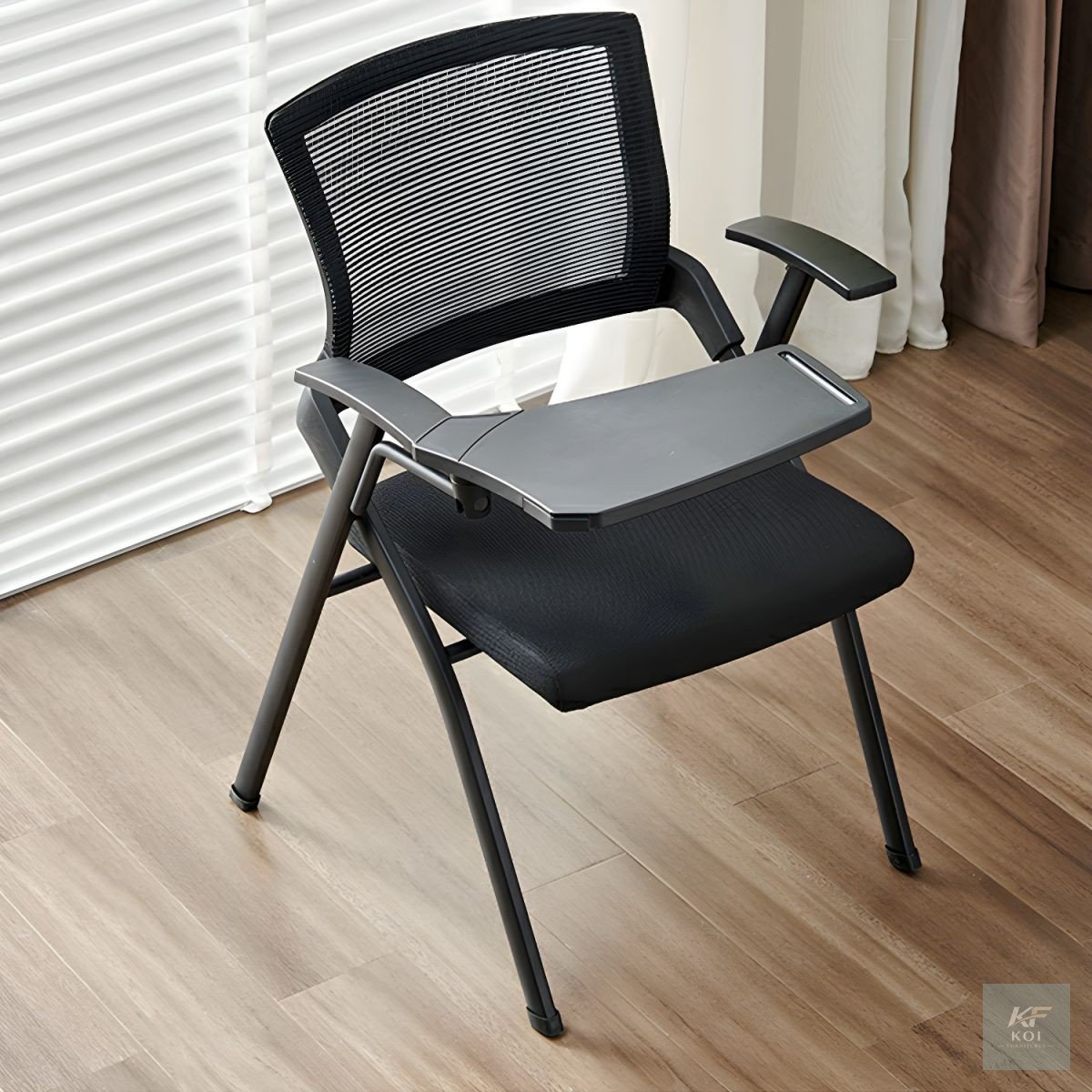 Students Foldable Training Office Seat, foldable training chair, student training chair, training room chair, foldable office seat, training chair with writing pad, lecture chair, classroom chair, sem