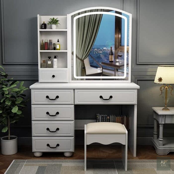 VENESSA Makeup Vanity Desk with Mirror and Lights, Vanessa makeup vanity desk, makeup vanity desk with mirror, vanity desk with lights, makeup table with mirror, dressing table with mirror, illuminate