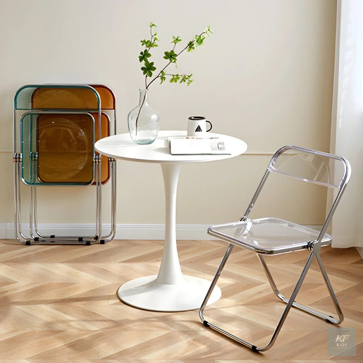 acrylic foldable chair, transparent folding chair, clear acrylic folding chair, foldable acrylic chair, folding chair, transparent chair, clear plastic folding chair, modern folding chair, event foldi