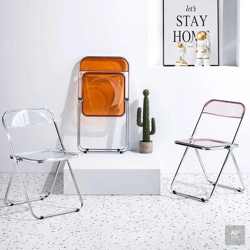 acrylic foldable chair, transparent folding chair, clear acrylic folding chair, foldable acrylic chair, folding chair, transparent chair, clear plastic folding chair, modern folding chair, event foldi