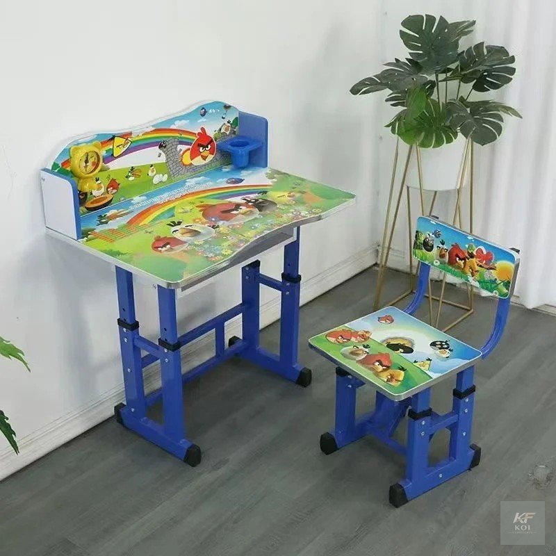 adjustable blue kids' study desk and seat set, blue kids study desk and chair, adjustable kids study desk, kids study desk and chair set, ergonomic kids desk and chair, children's study table, kids st