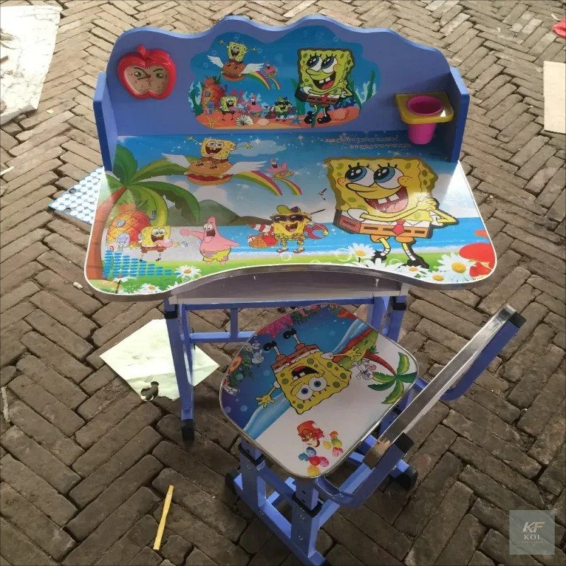 adjustable blue kids' study desk and seat set, blue kids study desk and chair, adjustable kids study desk, kids study desk and chair set, ergonomic kids desk and chair, children's study table, kids st