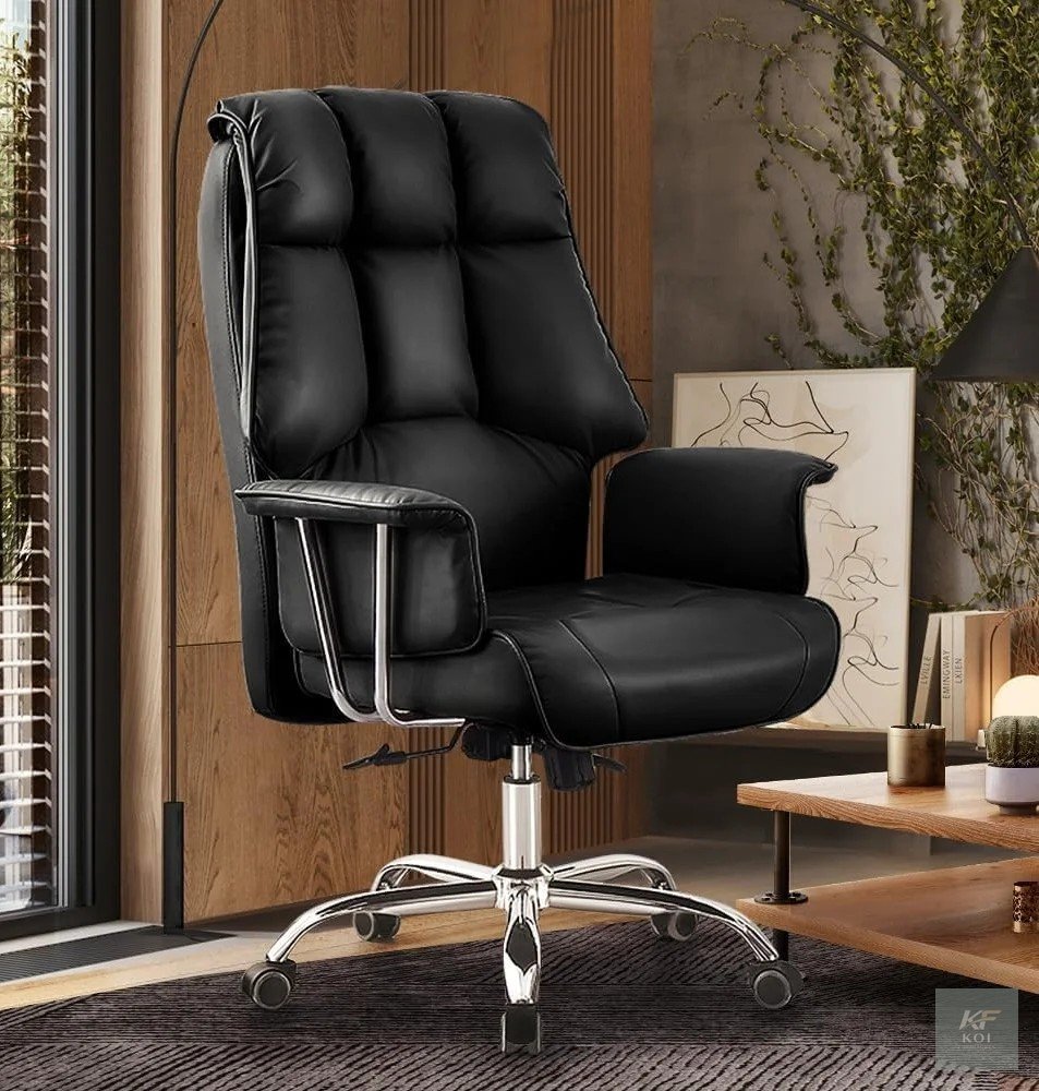 black leather executive office chair, black executive office chair, leather executive office chair, executive office chair, black leather office chair, ergonomic executive chair, luxury office chair,