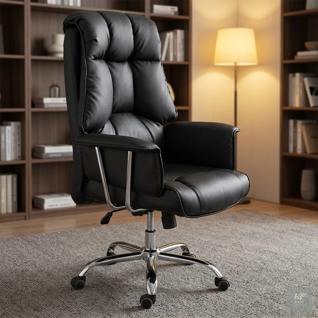 black leather executive office chair, black executive office chair, leather executive office chair, executive office chair, black leather office chair, ergonomic executive chair, luxury office chair,