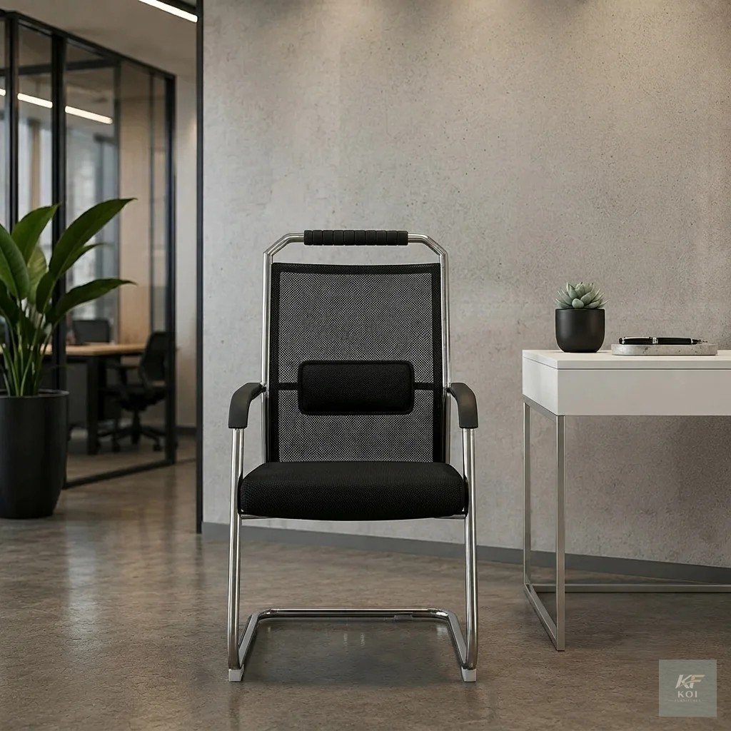 black mesh guest chair, black mesh visitor chair, mesh guest chair, office guest chair, office visitor chair, black visitor chair, ergonomic guest chair, mesh office chair, reception chair, waiting ro