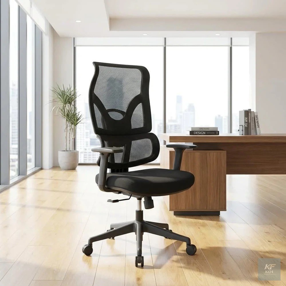high-back mesh ergonomic office chair, ergonomic high-back office chair, high-back mesh office chair, mesh ergonomic office chair, ergonomic office chair, mesh office chair, breathable office chair, e