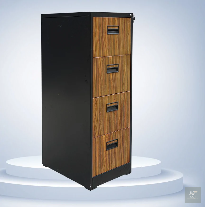 Industrial-Style 4-Drawer Vertical Filing Cabinet 8