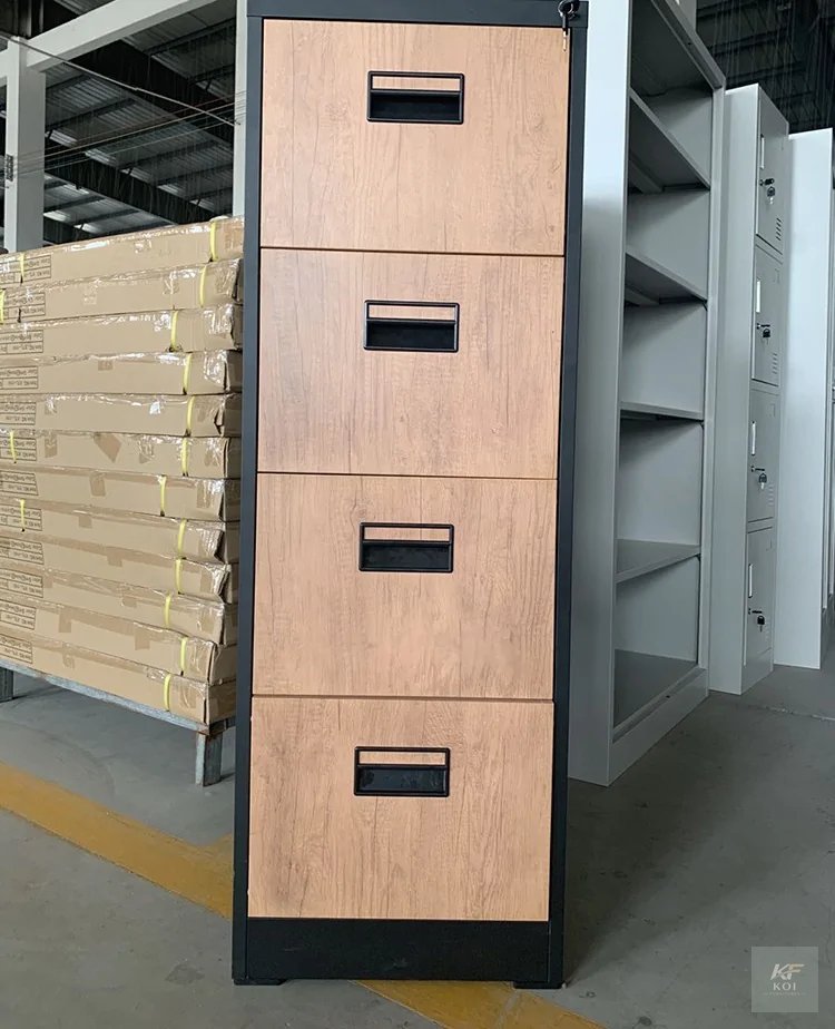 Industrial-Style 4-Drawer Vertical Filing Cabinet 3