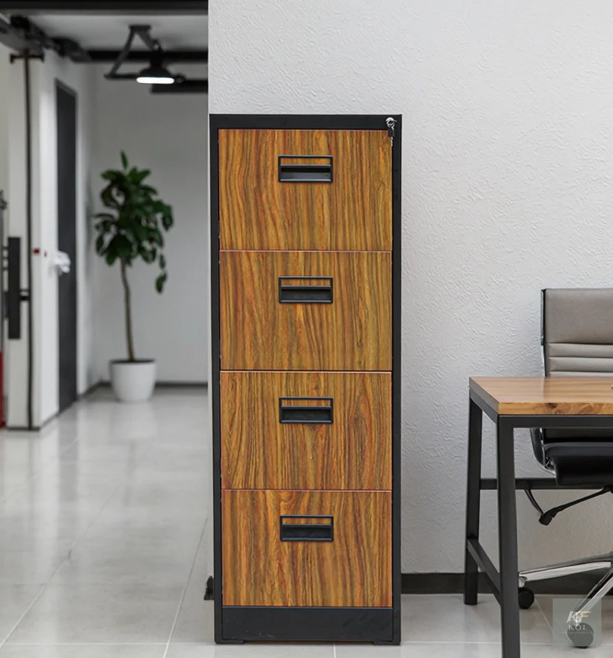Industrial-Style 4-Drawer Vertical Filing Cabinet 2