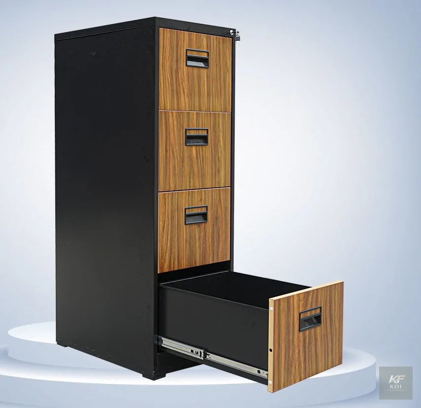 Industrial-Style 4-Drawer Vertical Filing Cabinet 6