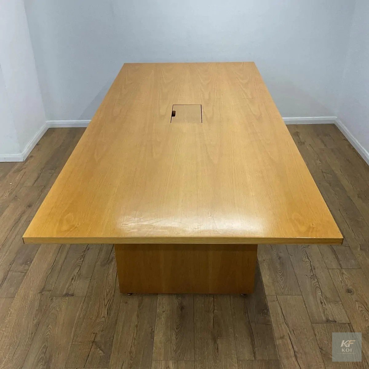 light oak 2.4-meter conference table, 2.4M conference table, light oak conference table, office conference table, boardroom table, meeting room table, executive conference table, office meeting table,