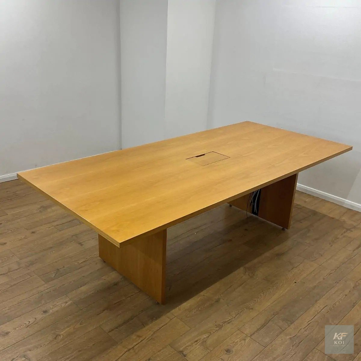 light oak 2.4-meter conference table, 2.4M conference table, light oak conference table, office conference table, boardroom table, meeting room table, executive conference table, office meeting table,