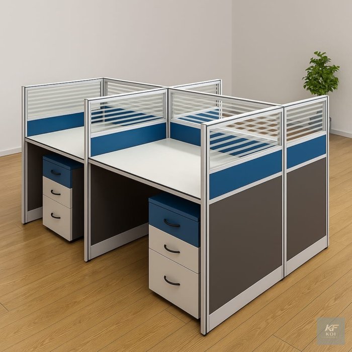 modern 4-way modular office workstation, 4-way modular workstation, four-way office workstation, 4 person workstation, modular office workstation, modern workstation desk, modular workstation desk, sh