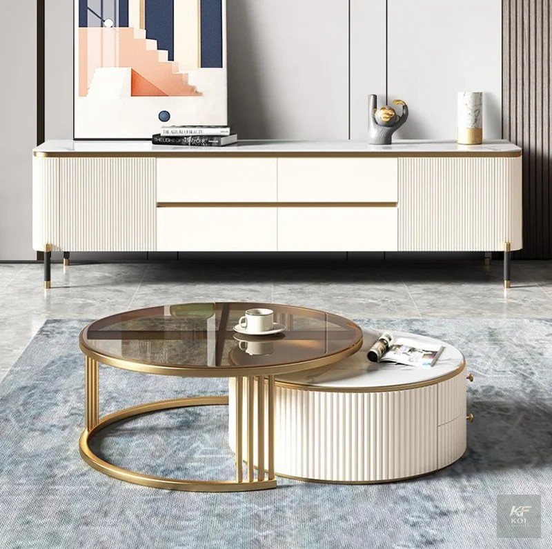 modern nesting coffee table set, nesting coffee table set, modern coffee table set, round nesting coffee tables, nesting center table, coffee table set of 2, contemporary coffee table, modern living r