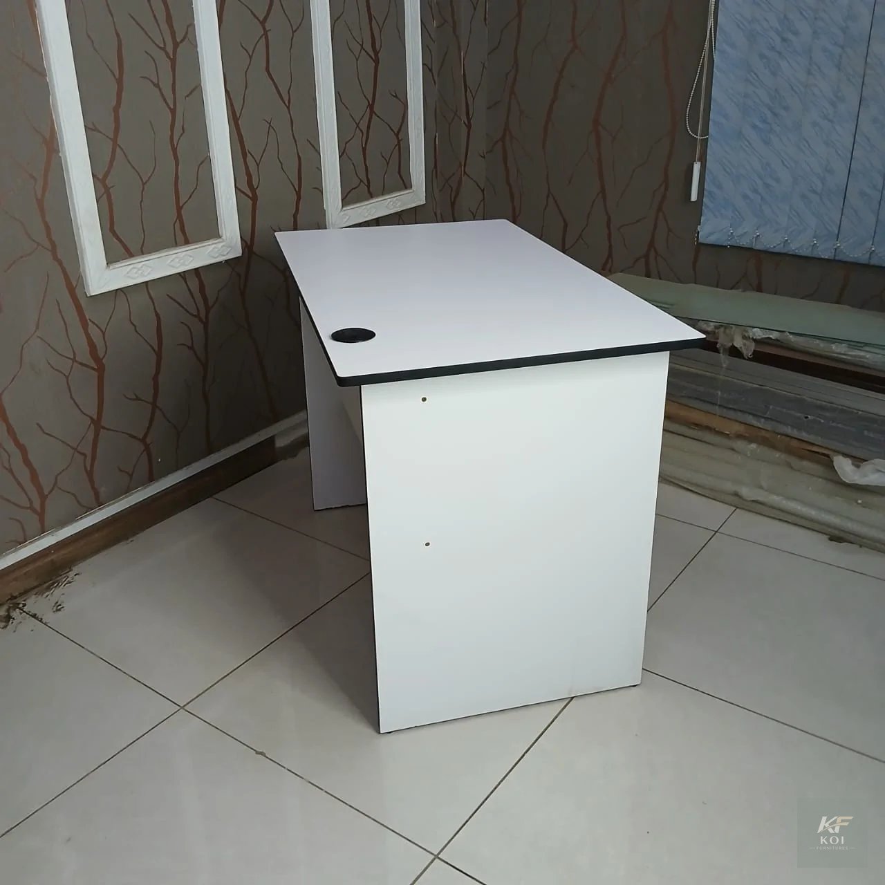 modern white study desk 1.2M, 1.2M white study desk, modern study desk, white study desk, study desk, home office desk, office study table, computer desk, writing desk, student study table, wooden stu