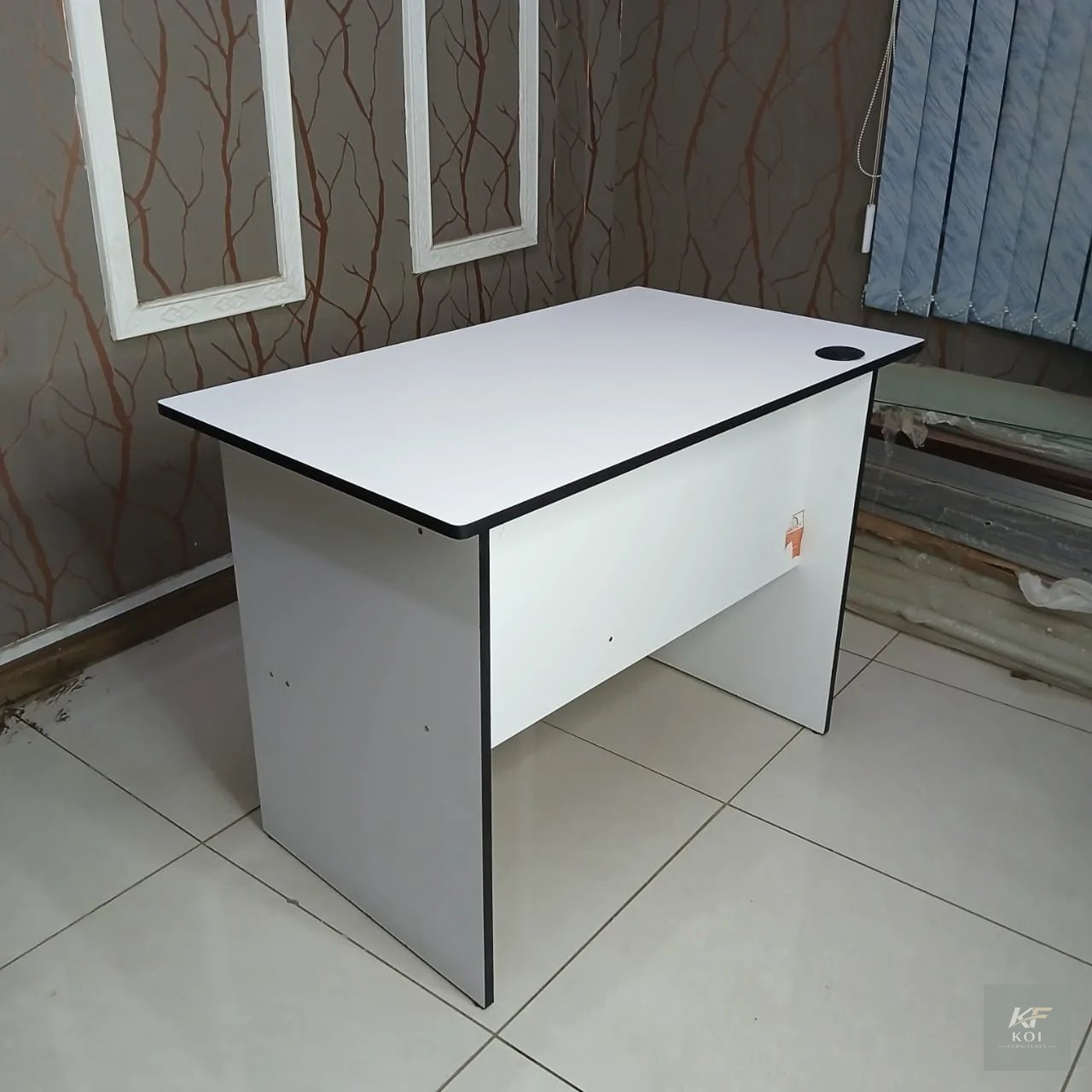modern white study desk 1.2M, 1.2M white study desk, modern study desk, white study desk, study desk, home office desk, office study table, computer desk, writing desk, student study table, wooden stu